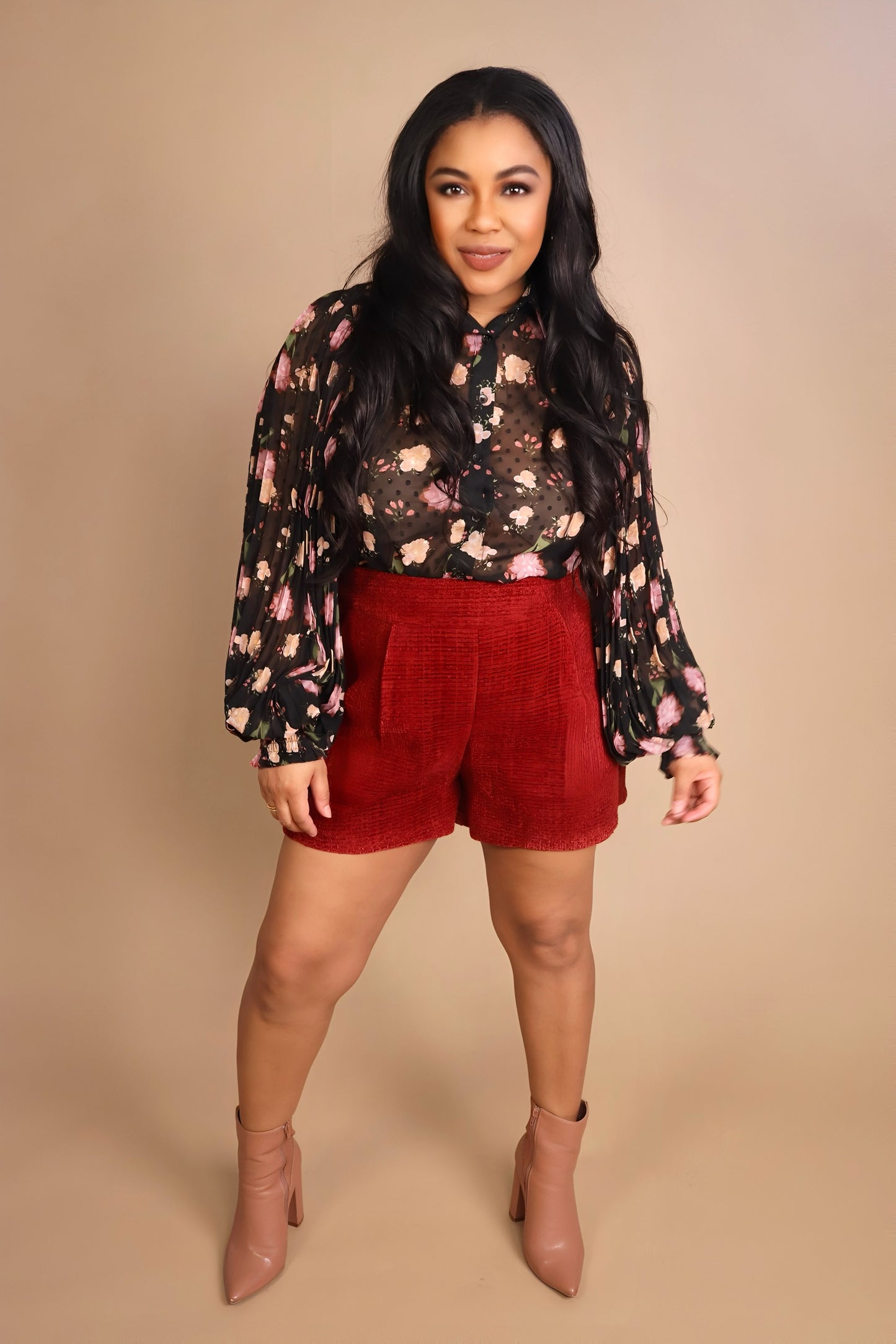 Black Lily Sheer Blouse