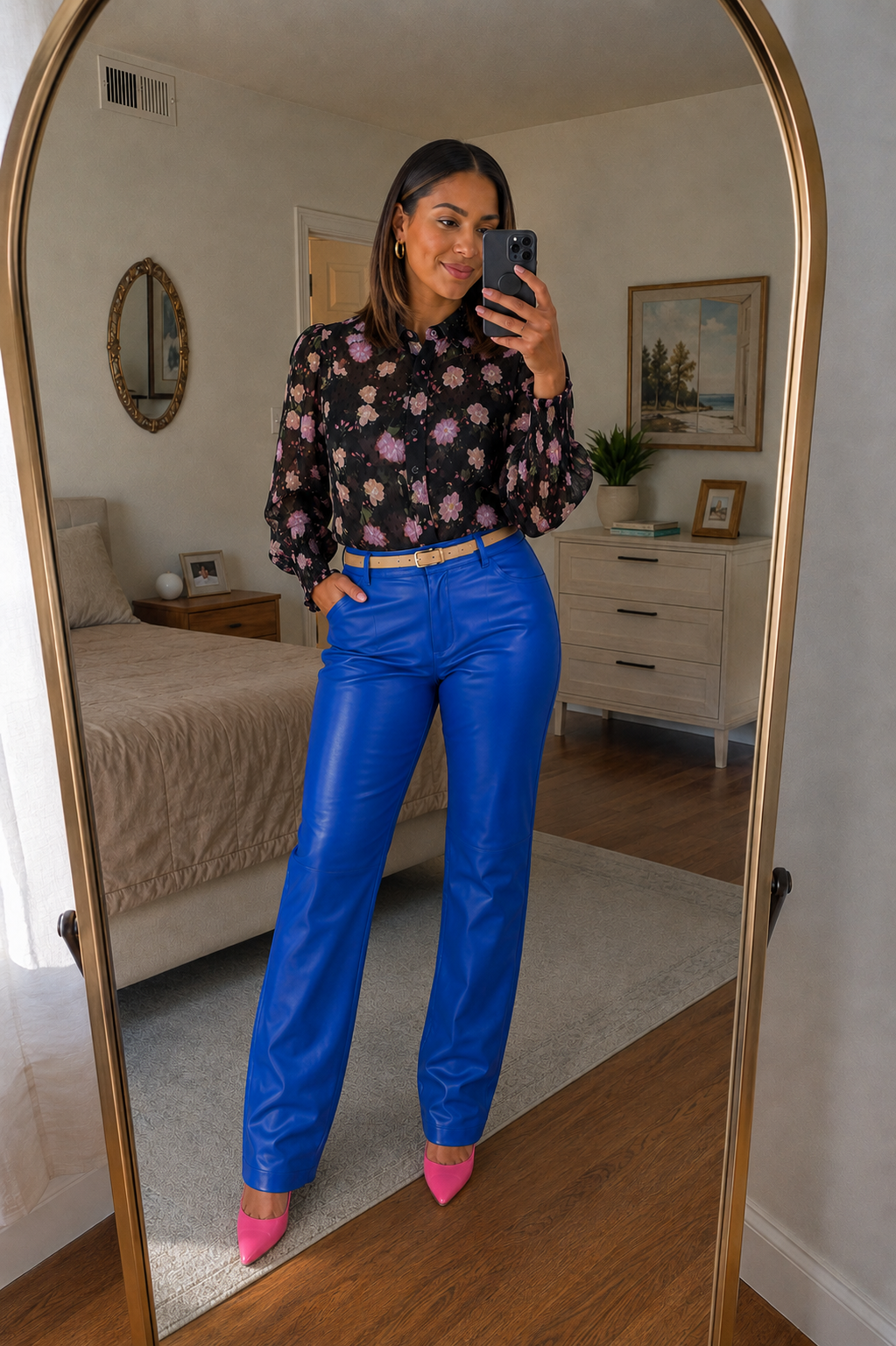 Black Lily Sheer Blouse