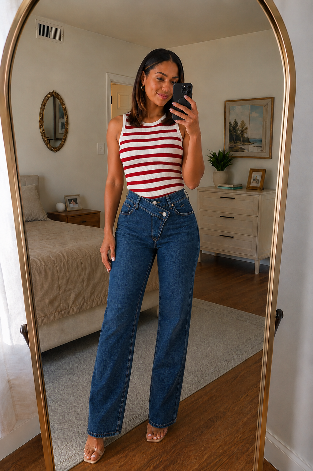 Cherry Pop Ribbed Top