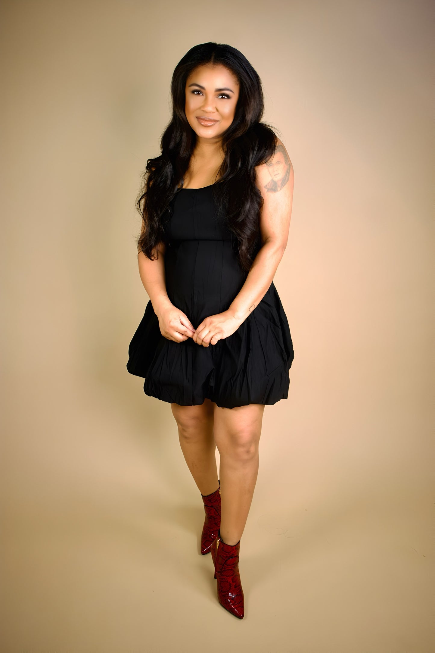 Black Drift Bubble Dress
