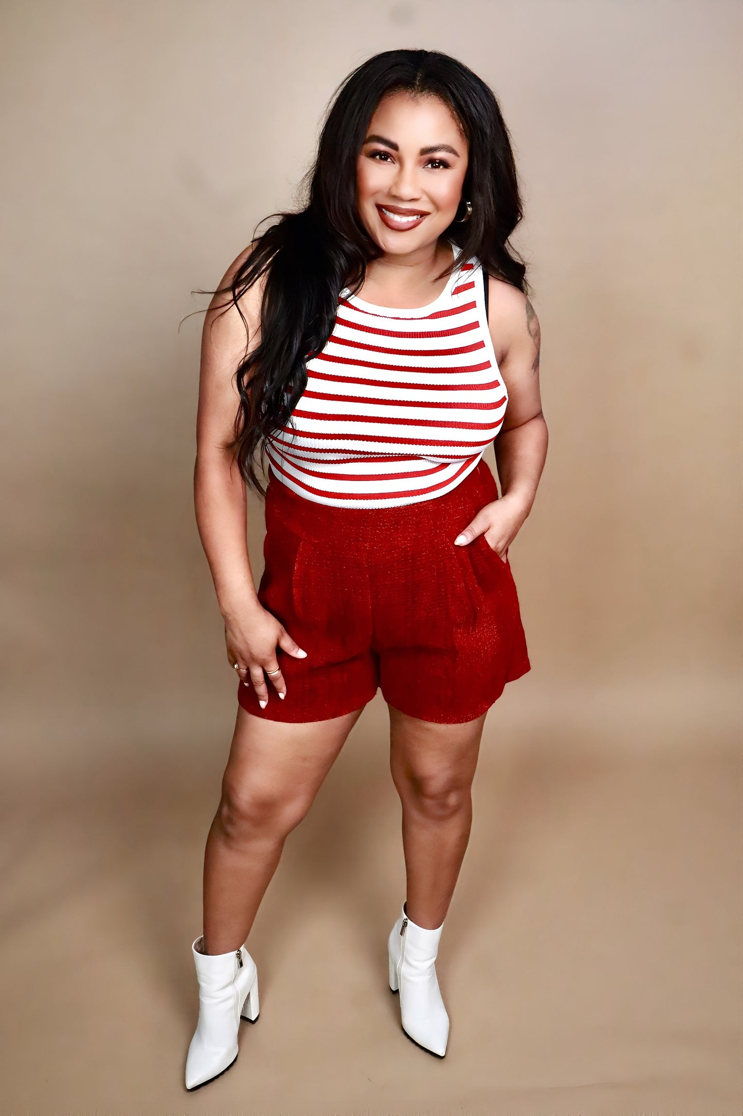 Cherry Pop Ribbed Top