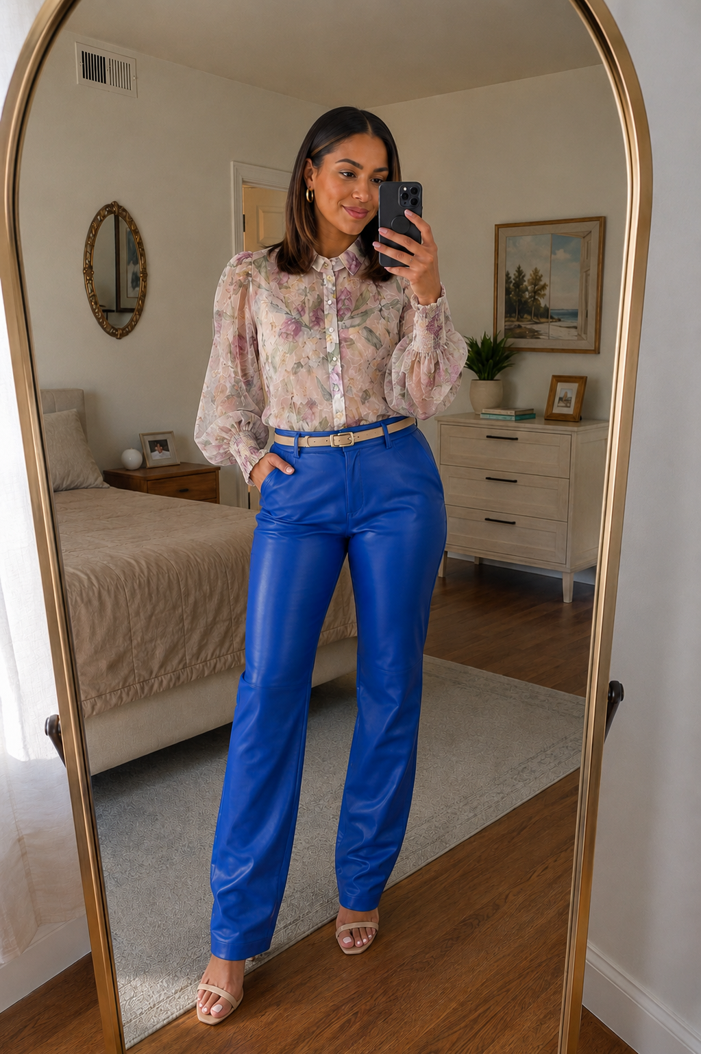 Blossom Blush Floral Sheer Blouse