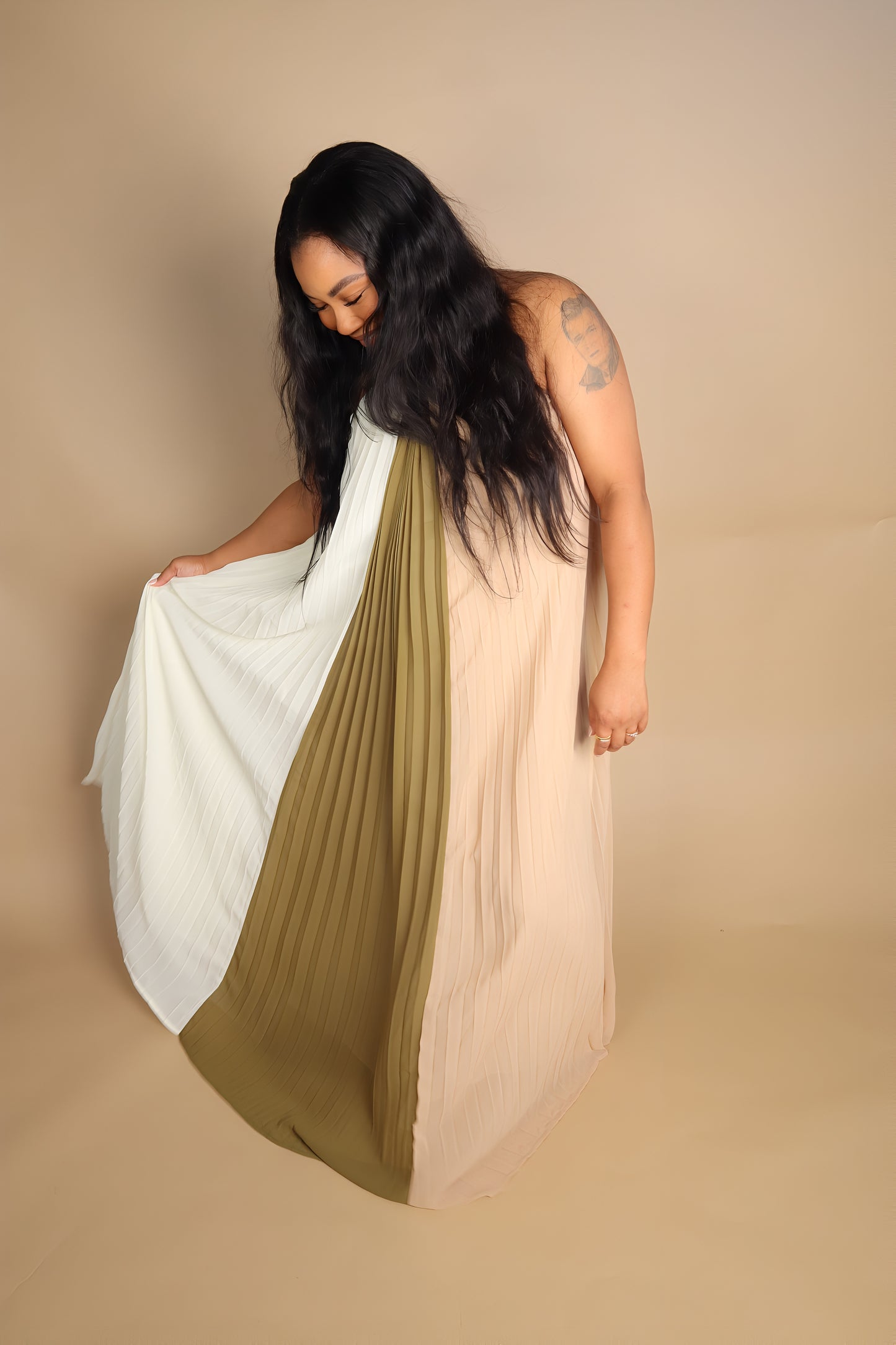 Sunset Muse Halter Maxi Dress
