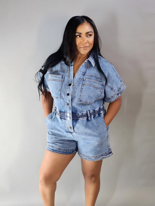 Brae's Denim Romper