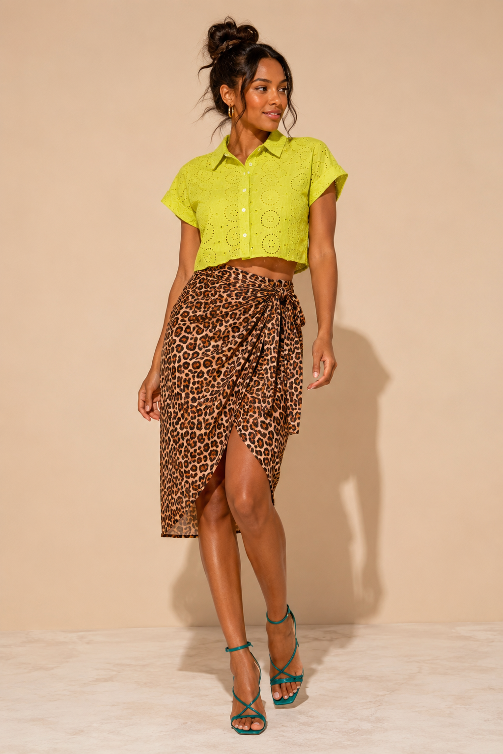 Jade Eyelet Top