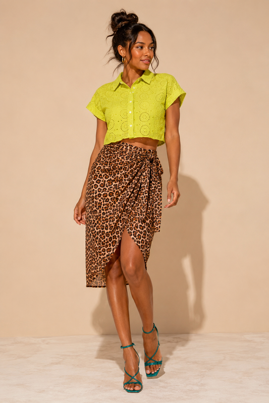 Jade Eyelet Top