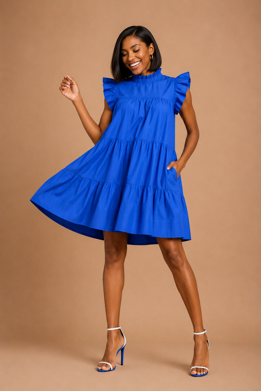 Blue Bell Tiered Dress
