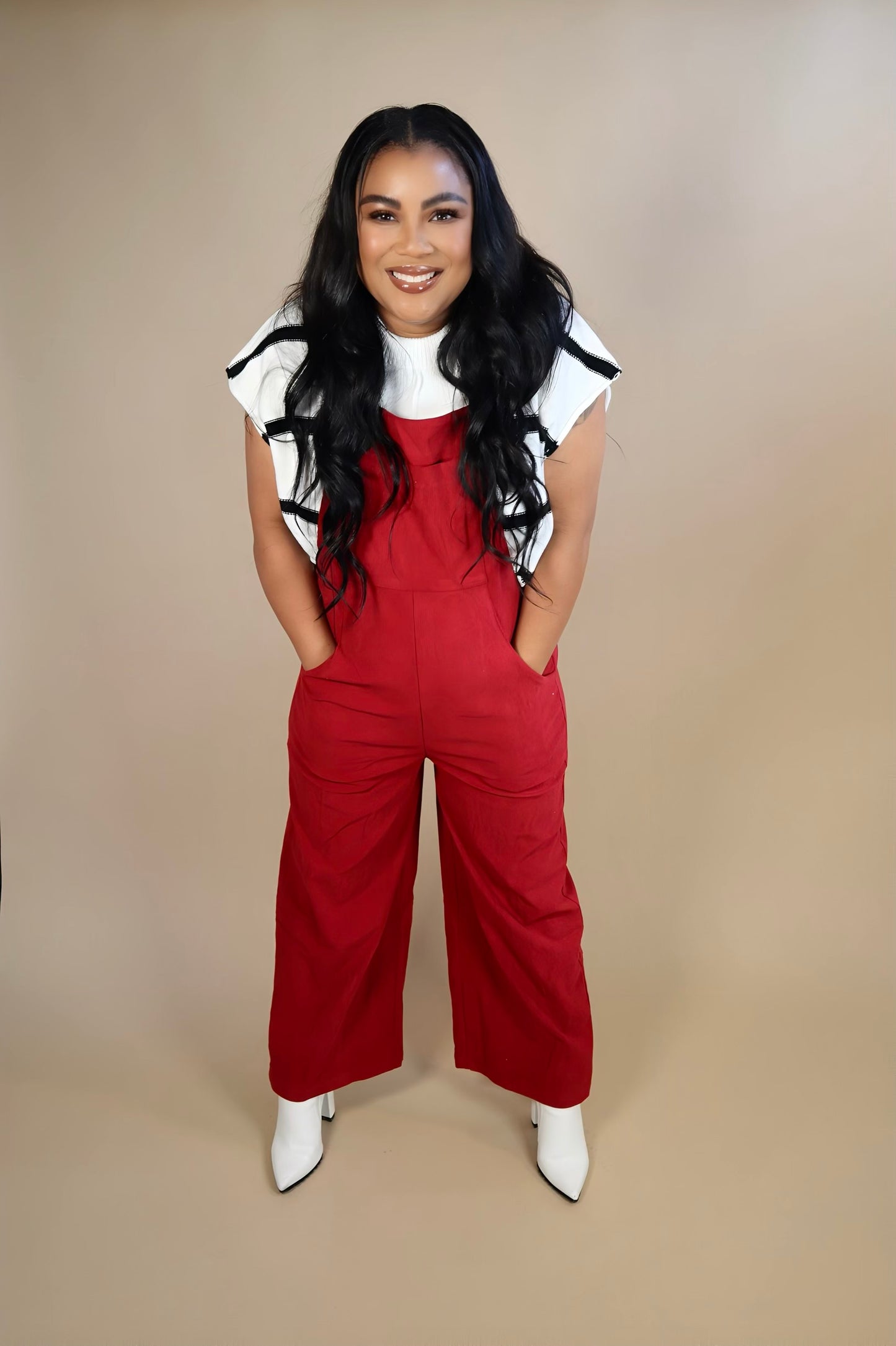 Corduroy Wide Leg Overalls